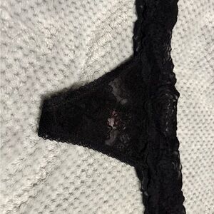 PINK Victoria's Secret Black Lace Panties